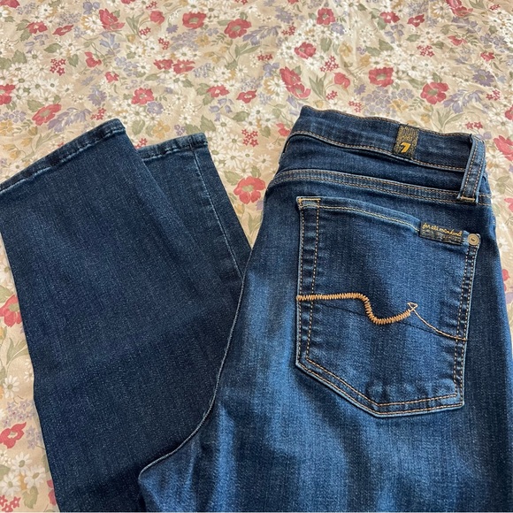 7 For All ManKind high waist ankle gwenevere skinny jeans size 27 - Picture 11 of 11